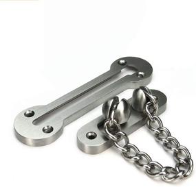 img 2 attached to 🚪 Deluxe V-CORME Extra-Thick Door Chain Lock - Heavy-Duty Sus304 Stainless Steel Casting Door Security Chain Guard for Inside Door - Brushed Nickel Finish - Enhanced Thickness: 3 mm (EK-07)