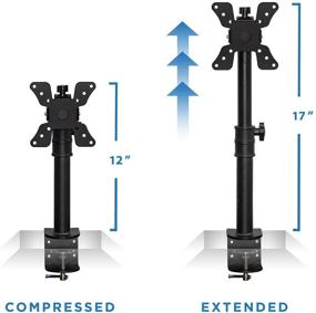 img 3 attached to 🖥️ Mount-It! Vertical VESA Monitor Mount with Telescoping Pole - Adjustable Stand for 19-30 Inch Screens