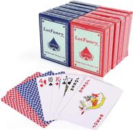 🃏 lotfancy playing cards bulk pack - 12 decks (6 blue and 6 red) of poker size standard index cards for canasta, blackjack, euchre card games логотип