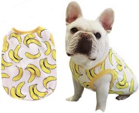 img 4 attached to 🐶 Breathable Sleeveless Summer Dog Clothes: Stock Show Pet Dog Summer Vest - Cute Teddy French Bulldog T-Shirt in 100% Cotton, Perfect for Small to Medium Dogs