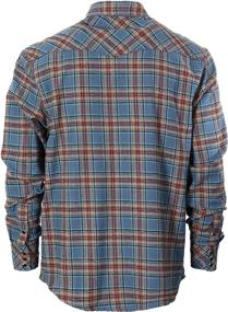 img 3 attached to Gioberti Western Brushed Checkered Charcoal Men's Clothing