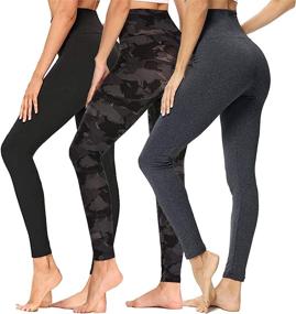 img 4 attached to ZOOSIXX High Waisted Leggings for Women - Tummy 👖 Control Soft Athletic Slim Pants for Yoga, Workout, Running, and Cycling