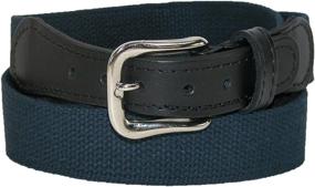 img 4 attached to 👔 Classic and Versatile: Boston Leather Men's Cotton Black Accessories and Belts