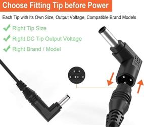 img 3 attached to Universal 65W 45W Laptop Charger with Multi Tips for HP ASUS Lenovo Acer Dell Samsung Toshiba Sony JBL IBM Fujitsu Gateway - Extra Long Cable Included