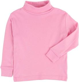 img 1 attached to 👕 Leveret Kids Solid Turtleneck Shirt - 100% Cotton, Various Colors (Sizes 2 Toddler-14 Years)