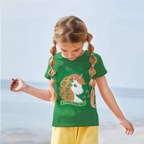img 3 attached to 🦄 Adorable Unicorn Dinosaur Shirts: Trendy T-Shirt for Toddler Girls' Clothing