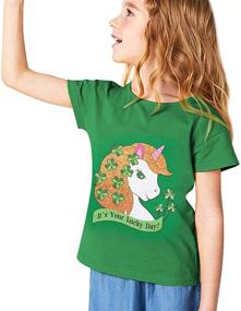 img 4 attached to 🦄 Adorable Unicorn Dinosaur Shirts: Trendy T-Shirt for Toddler Girls' Clothing