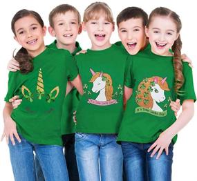 img 2 attached to 🦄 Adorable Unicorn Dinosaur Shirts: Trendy T-Shirt for Toddler Girls' Clothing