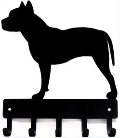 img 3 attached to 🐶 Durable Pit Bull Terrier Key Rack Dog Leash Hanger - 9 inch Wide - Authentic USA Made