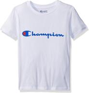 футболка champion boys heritage с коротким рукавом для непревзойденного стиля и комфорта. логотип