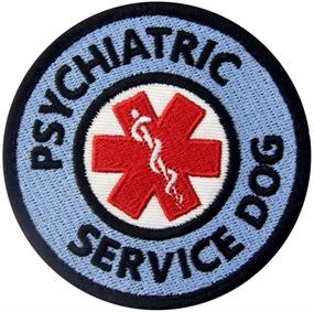 img 1 attached to 🦮 Paramedic Psychiatric Service Dog Vest/Harness with Fastener Hook & Loop Patch featuring EMS Medic Star of Life Emblem - Embroidered