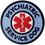 🦮 paramedic psychiatric service dog vest/harness with fastener hook & loop patch featuring ems medic star of life emblem - embroidered logo