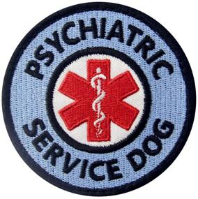 img 4 attached to 🦮 Paramedic Psychiatric Service Dog Vest/Harness with Fastener Hook & Loop Patch featuring EMS Medic Star of Life Emblem - Embroidered