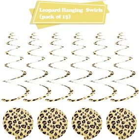 img 3 attached to 🐆 Leopard Hanging Swirls Pack of 15 | Leopard Print Cheetah Whirls Decoration for Birthday, Baby Shower, Safari Jungle Themed Party, Graduation, Wedding Celebration