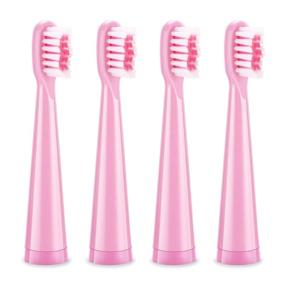 img 4 attached to Vekkia Kids Electric Toothbrush Replacement Heads - Enhanced Plaque Removal, 3D Curved Soft Bristles, Gentle & Efficient Teeth Cleaning, Ideal for Small Kid Mouth, Pink (4 Pack)