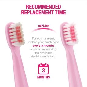 img 1 attached to Vekkia Kids Electric Toothbrush Replacement Heads - Enhanced Plaque Removal, 3D Curved Soft Bristles, Gentle & Efficient Teeth Cleaning, Ideal for Small Kid Mouth, Pink (4 Pack)