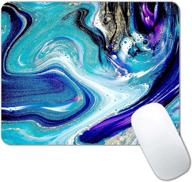 canflashion: abstract ocean marble mouse pad with non-slip rubber base - unique design for laptop and wireless mouse logo