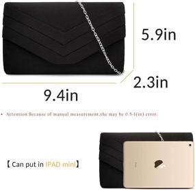 img 2 attached to 👝Элегантная женская сумочка Milisente для вечеринок через плечо и кошелек в форме конверта: идеальное сочетание стиля и функциональности.