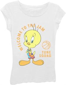 img 1 attached to Girls' Space Jam Big Legacy T-Shirt for Clothing, Tops, Tees & Blouses