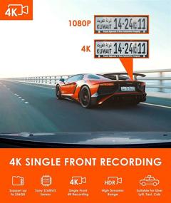 img 3 attached to 📹 Vantrue N2S 4K Uber Dual Dash Cam with GPS, 1440P Front and Cabin Car Dashboard Camera, 2 Channel Motion Detection Parking Mode Dashcam with IR Night Vision, Speed Record, Capacitor, Supports up to 256GB Storage Capacity