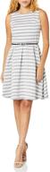 👗 chic and stylish: nine west women's striped flare women's clothing collection logo