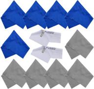 premium eco-fused microfiber cleaning cloths - 12 pack 🧺 - perfect for glasses, camera lenses, tablets, phones, & more logo