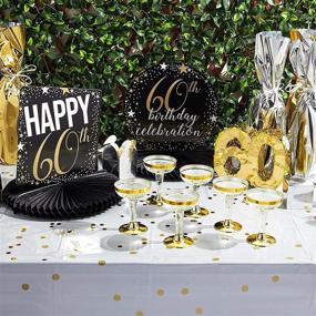 img 3 attached to 🎉 60th Birthday Party Honeycomb Centerpiece Decoration (6 Pack, 12 x 11 Inches)