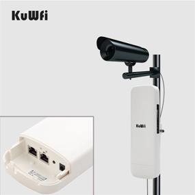 img 1 attached to 📶 KuWFi 900Mbps 5.8G Outdoor Bridge: Long Range Wireless AP Access Point with 1W High Power, Waterproof CPE and 15dbi Antenna