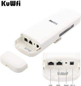 img 2 attached to 📶 KuWFi 900Mbps 5.8G Outdoor Bridge: Long Range Wireless AP Access Point with 1W High Power, Waterproof CPE and 15dbi Antenna