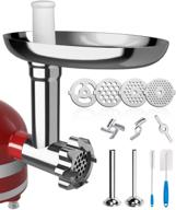 x home meat grinder attachment for kitchenaid stand mixer: sausage stuffers, grinding plates, blades - sturdy metal (not dishwasher safe) logo