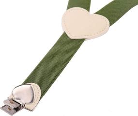 img 2 attached to YJDS Little Suspenders Heart Leather Boys' Accessories : Suspenders