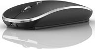 bluetooth mouse for ipad mac macbook pro macbook air imac laptop chromebook pc hp dell windows (black 2) logo