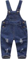 👦 kidscool little girls ripped overall: trendy boys' clothing for fashionable overalls logo
