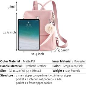 img 2 attached to 🎒 Premium WILSLAT Anti-Theft Backpack: Lightweight Convertible Women's Handbags, Wallets, and Satchels - Stylish, Secure, and Versatile