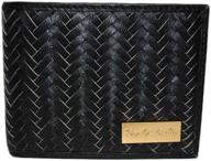 handcrafted leather men's wallet with advanced blocking technology for enhanced security logo