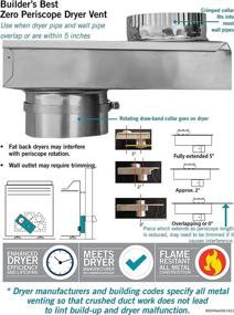 img 3 attached to 🔧 Builder's Best 84049 SAF-T-Duct Zero Dryer Vent Periscope, Adjustable Length 0-5 inches, 4" Diameter x 8 feet, Aluminum