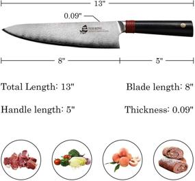 img 2 attached to Туо Шефский нож японского типа, можно мыть в посудомоечной машине