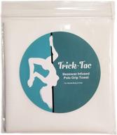 💪 enhance your pole dancing performance with trick-tac beeswax infused grip towel - large 9" x 18 logo