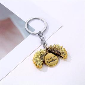 img 3 attached to Radiate Positivity with Sunshine Engraved Inspirational Sunflower Accessories