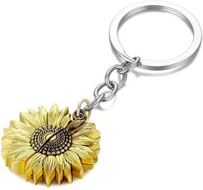 img 4 attached to Radiate Positivity with Sunshine Engraved Inspirational Sunflower Accessories