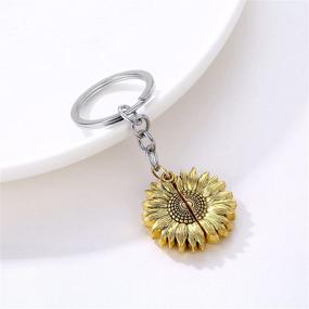 img 2 attached to Radiate Positivity with Sunshine Engraved Inspirational Sunflower Accessories