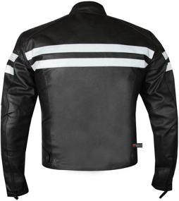 img 3 attached to 🏍️ Enhanced Safety for Motorcycle Riders: AXE Men's Leather Jacket with CE Armor, Ideal for Street Cruiser and Biker Adventures