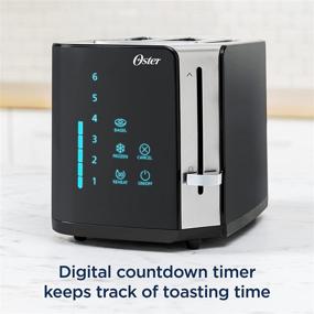 img 2 attached to Effortless Toasting: Oster 2-Slice Touchscreen Toaster with Easy Touch Technology and Digital Countdown Timer, Stainless Steel