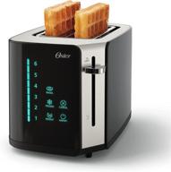 effortless toasting: oster 2-slice touchscreen toaster with easy touch technology and digital countdown timer, stainless steel логотип