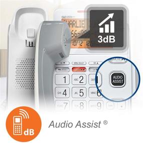 img 2 attached to 📞 AT&T CL4940 Corded Standard Phone: Answering System & Backlit Display in White