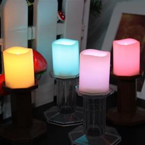 img 1 attached to 10 Pack Battery Included: Long Lasting Flameless LED Votive Candles with Remote, Flickering Color Changing, Ideal for Wedding Party Decorations, Electric Multi Colors Candle Set