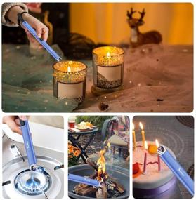 img 2 attached to 🕯️ Blue SUPRUS Electric Arc Candle Lighter with Built-in USB Cable & Hanging Hook - 2in1 USB Lighter