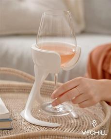 img 2 attached to 🍷 VoChill Wine Chiller - Maintain the Chill in Your Glass, Separable & Refreezable Chill Cradle, Actively Chills Stemware - Stone, Single VoChill