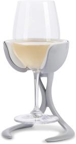 img 4 attached to 🍷 VoChill Wine Chiller - Maintain the Chill in Your Glass, Separable & Refreezable Chill Cradle, Actively Chills Stemware - Stone, Single VoChill