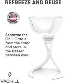 img 3 attached to 🍷 VoChill Wine Chiller - Maintain the Chill in Your Glass, Separable & Refreezable Chill Cradle, Actively Chills Stemware - Stone, Single VoChill